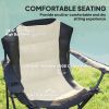 2 Pack High Back Padded Folding Camping Chairs, w/ Cup Holder