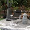 Folding Chaise Lounge, 4-Position Reclining Back, Armrests, Removable Pillow