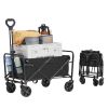 Folding Wagon Cart, 2 cu.ft with All-Terrain 5in Wheels