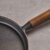 WANGYUANJI Cast Iron Non-Stick 9" Skillet with Wooden Handle