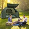 1-Person Folding Cot Tent with Sunshade and Air Mattress