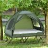 2-Person Foldable Camping Cot, w/ Bedspread & Thick Air Mattress