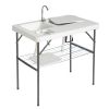 101*65.5*92cm HDPE Rectangular With Barbed Wire Foldable Fish Table