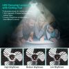 Foldable Camping Fan with Emergency Power Bank 270° Oscillating Rechargeable Tripod Fan 4-speed/3 Brightness
