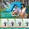Foldable Camping Fan with Emergency Power Bank 270° Oscillating Rechargeable Tripod Fan 4-speed/3 Brightness