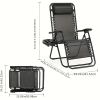 Portable Reclining Lounge Chair with Cup Tray and Adjustable Pillow