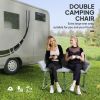 Double Camping Chair, Oversized Camping Loveseat for Adults, Heavy Duty Folding Camp Chair, Support 525 lbs