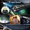 2 Pack Rechargeable LED Flashlights, 6000LM Super Bright Flashlight, Zoomable with LCD Digital Display