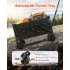 Heavy Duty Utility Cart with All-Terrain Wheels, Adjustable Handle, 120L / 225LBS