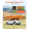 270 Degree Car Awning with Bulit-in LED Lights, 117 sq.ft Driver Side Awning, Waterproof UV50+