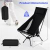 Compact Folding Camping Chair - Rustproof Aluminum Poles