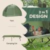 Single Person Folding Cot Tent Combo with Carry Bag