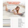 Japanese Tatami Mat, Queen Size Foldable Japanese Tatami Mattress, Futon Mattress with Storage Bag & Fastener, 9-Layer Floor Mat