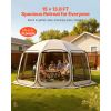 12-15 Person Pop Up Screen House Tent, 15 x 13.8 ft with Carry Bag, Ground Stakes
