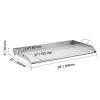 Stainless Steel Griddle, 36x22 inch Universal Flat Top