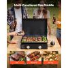 2-Burner 22in. Tabletop Propane Griddle with Lid, Oil Drain Hole & Oil Collection Tray