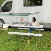 6FT Folding Camping Table and Chairs with Carrying Handles