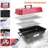 Portable Tabletop BBQ Grill with Lid