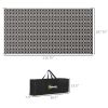 Outdoor Reversible Rug 9'x18' - Black & White