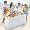 5 FT Folding Ice Cooler Table with Double Sinks