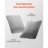 Memory Foam Camping Pillow with Double-Sided Washable Cover and Storage Bag