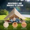 3-4 Person Canvas Bell Tent, 4-Seasons 3 m/9.8ft with Stove Jack