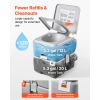 Portable Toilet, 5.3 Gallon Detachable Waste Tank, 120 Flushes, with Level Indicator, Carry Bag