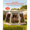 10-12 Person Pop Up Screen House Tent, 12 x 11 ft, with Extended Awning, with Carry Bag
