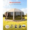 12-15 Person Pop Up Screen House Tent, 15 x 13.8 ft with Carry Bag, Ground Stakes