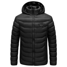 Winter Heated  Plus Size Jacket Electric Heated Clothing (Option: Zone 194control blue-S)
