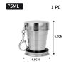 Stainless Steel Telescopic Folding Cup  75ml/150ml/250ml