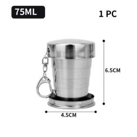 Stainless Steel Telescopic Folding Cup  75ml/150ml/250ml (Color: 75ml)