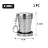 Stainless Steel Telescopic Folding Cup  75ml/150ml/250ml