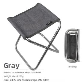 Outdoor folding aluminum chair (select: Outdoor folding chairs-gray)