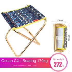 Outdoor folding aluminum chair (select: Outdoor folding chairs-blue)