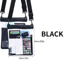 Waterproof Shoulder Bag; Crossbody Dry Bag (Color: Black)