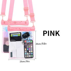 Waterproof Shoulder Bag; Crossbody Dry Bag (Color: Pink)