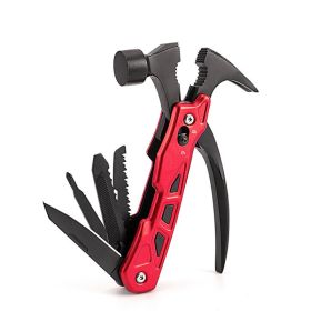 Multitool Survival Life-saving Hammer Escape Tool (Color: Red)