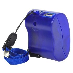 USB Hand Crank Phone Charger - Emergency Generator Charger (Color: Blue)