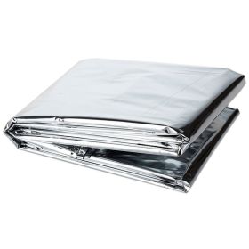 Emergency Blanket - Waterproof Foil Thermal Blanket (Color: Silvery)