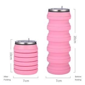480ml Foldable Silicone Water Cup (Color: 02, Capacity: 480ml)