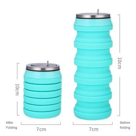 480ml Foldable Silicone Water Cup (Color: 03, Capacity: 480ml)
