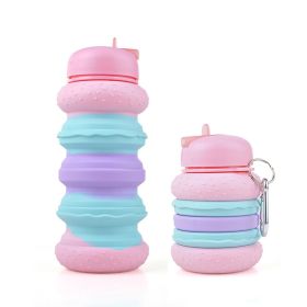 550ML Collapsible Silicone Water Bottle (Color: A, Capacity: 550ML)