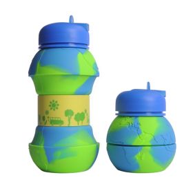 550ML Collapsible Silicone Water Bottle (Color: D, Capacity: 550ML)