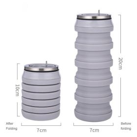 480ml Foldable Silicone Water Cup (Color: 01, Capacity: 480ml)