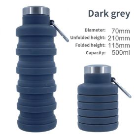 500ml collapsible silica gel sports cup (Color: A05 500ML, Capacity: as shown)