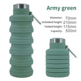 500ml collapsible silica gel sports cup (Color: A04 500ML, Capacity: as shown)