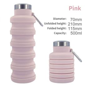 500ml collapsible silica gel sports cup (Color: A02 500ML, Capacity: as shown)