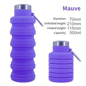 500ml collapsible silica gel sports cup (Color: A07 500ML, Capacity: as shown)