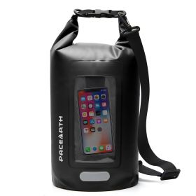 Waterproof Dry Bag 10L/20L/30L; Clear Phone Case; Roll Top Lightweight Floating Backpack Dry Sack; Keeps Gear Dry (Color: Black)